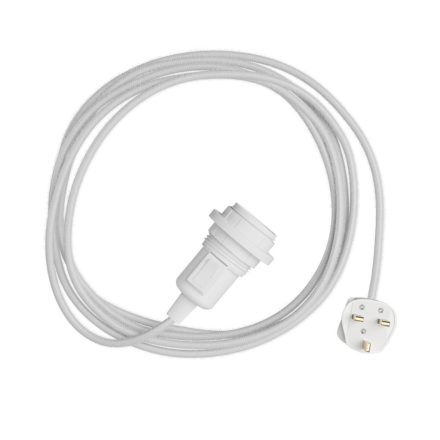 Lampshade snake - Plug-in lamp with colorful textile cable