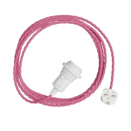 Snake Twisted lampshade - Plug-in lamp with twisted textile cable