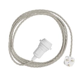   Snake Twisted lampshade - Plug-in lamp with twisted textile cable
