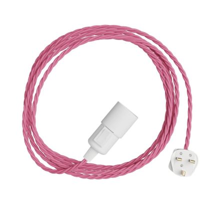Snake Twisted – Plug-in lamp with colorful, twisted textile cable