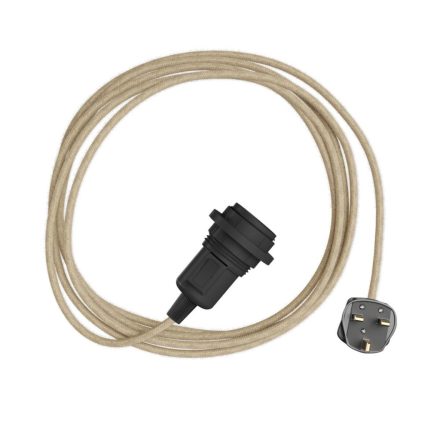 Lampshade snake - Plug-in lamp with colorful textile cable