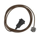 Snake Zig-Zag lampshade - Plug-in lamp with textile cable and Zig-Zag effect