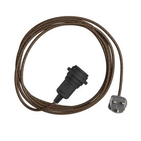   Snake Zig-Zag lampshade - Plug-in lamp with textile cable and Zig-Zag effect