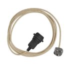 Lampshade snake - Plug-in lamp with colorful textile cable