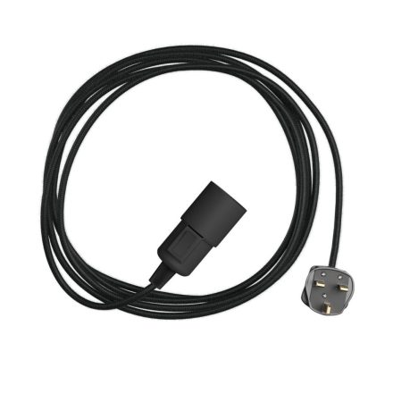 Snake - plug-in lamp with colorful textile cable