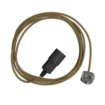 Snake Zig-Zag - Plug-in lamp with textile cable and Zig-Zag effect