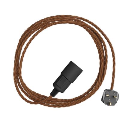 Snake Twisted – Plug-in lamp with colorful, twisted textile cable