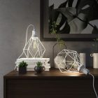 Table Snake - Plug-in lamp with cage-like Diamond lampshade