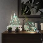 Table Snake - Plug-in lamp with cage-like Diamond lampshade