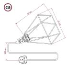 Table Snake - Plug-in lamp with cage-like Diamond lampshade