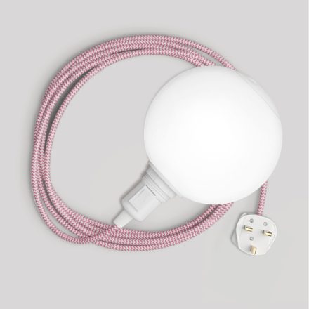 Snake portable lamp with switch on the lamp holder, plug and unbreakable shade Unbreak-a-Ball