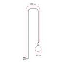 Snake portable lamp with switch on the lamp holder, plug and unbreakable shade Unbreak-a-Ball