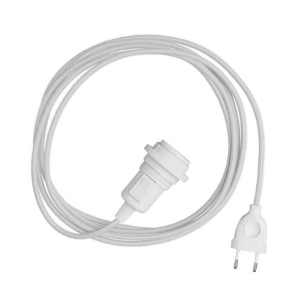 Lampshade snake - Plug-in lamp with colorful textile cable