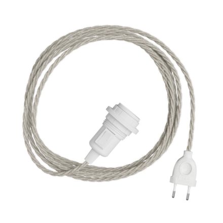 Snake Twisted lampshade - Plug-in lamp with twisted textile cable
