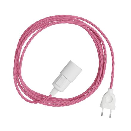 Snake Twisted – Plug-in lamp with colorful, twisted textile cable