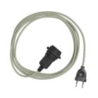 Snake Zig-Zag lampshade - Plug-in lamp with textile cable and Zig-Zag effect