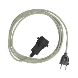   Snake Zig-Zag lampshade - Plug-in lamp with textile cable and Zig-Zag effect