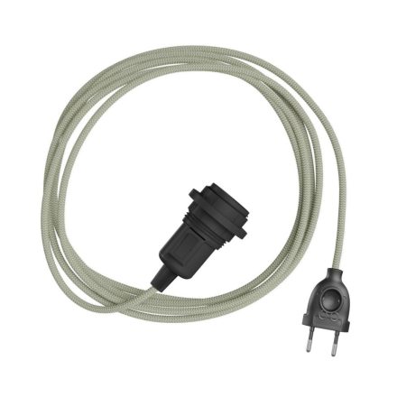 Snake Zig-Zag lampshade - Plug-in lamp with textile cable and Zig-Zag effect