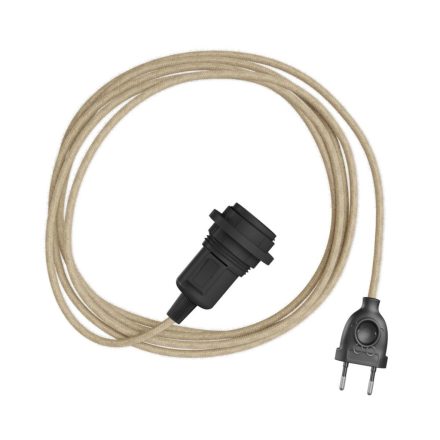 Lampshade snake - Plug-in lamp with colorful textile cable