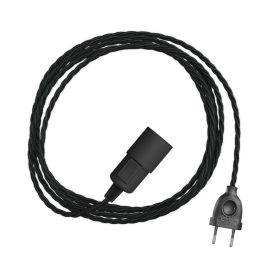   Snake Twisted – Plug-in lamp with colorful, twisted textile cable