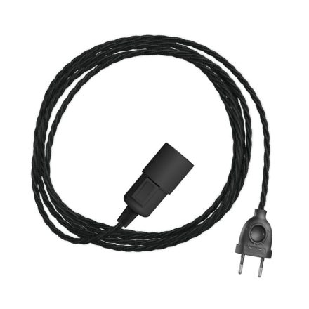 Snake Twisted – Plug-in lamp with colorful, twisted textile cable