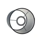  Cylindrical fabric lampshade with E27 fitting - 100% Made in Italy petrol blue cinette