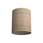  CYLINDRICAL FABRIC LAMP SHADE WITH E27 BASE - 100% MADE IN ITALY NATURAL RAFFIA