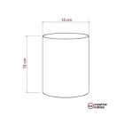  CYLINDRICAL FABRIC LAMP SHADE WITH E27 BASE - 100% MADE IN ITALY NATURAL RAFFIA