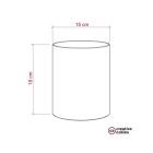  Cylindrical fabric lampshade with E27 fitting - 100% Made in Italy black canvas