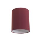  CYLINDRICAL FABRIC LAMP SHADE WITH E27 BASE - 100% MADE IN ITALY BURGUNDY CANVAS