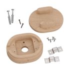 Oval wooden cover with 2 side openings for the string light cable and the Filé system. Made in Italy