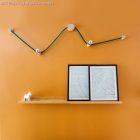 Oval wooden cover with 2 side openings for the string light cable and the Filé system. Made in Italy