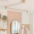 Oval wooden cover with 1 central and 2 side openings for the string light cable and the Filé system. Made in Italy.