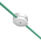 Oval wooden cover with 1 central and 2 side openings for the string light cable and the Filé system. Made in Italy.