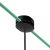 Oval wooden shade with 1 central hole and 2 side holes for string light cable and Filé system. Made in Italy