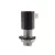  Cylindrical metal cable clamp with rod, nut and washer, black pearl