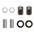 Cylindrical metal cable tie with rod, nut and washer - 2 pieces