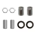 Cylindrical metal cable tie with rod, nut and washer - 2 pieces