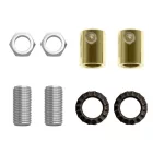 Cylindrical metal cable tie with rod, nut and washer - 2 pieces