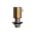  Cylindrical metal cable clamp with rod, nut and washer, polished bronze