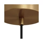  Cylindrical metal cable clamp with rod, nut and washer, polished bronze
