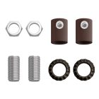 Cylindrical metal cable tie with rod, nut and washer - 2 pieces