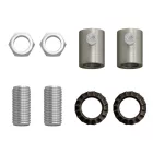 Cylindrical metal cable tie with rod, nut and washer - 2 pieces