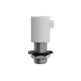    Side screw metal cable strain relief with threaded shaft, nut and washer SERM1VB white