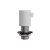  Side screw metal cable strain relief with threaded shaft, nut and washer SERM1VB white