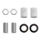 Cylindrical metal cable tie with rod, nut and washer - 2 pieces