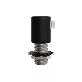   Side screw metal cable strain relief with threaded shank, nut and washer SERM1VN black