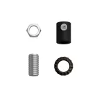  Side screw metal cable strain relief with threaded shank, nut and washer SERM1VN black