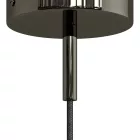 Cylindrical metal cable clamp, length 7 cm, with rod, nut and washer