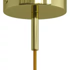 Cylindrical metal cable clamp, length 7 cm, with rod, nut and washer